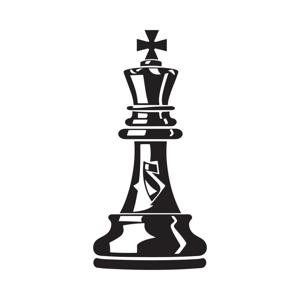 chess king art icons and graphics vector